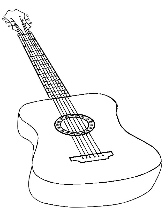 Dibujo para colorear: Instrumentos musicales (Objetos) #167371 - Dibujos para Colorear e Imprimir Gratis