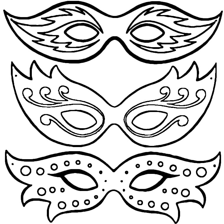 Dibujo para colorear: Máscara (Objetos) #120477 - Dibujos para Colorear e Imprimir Gratis