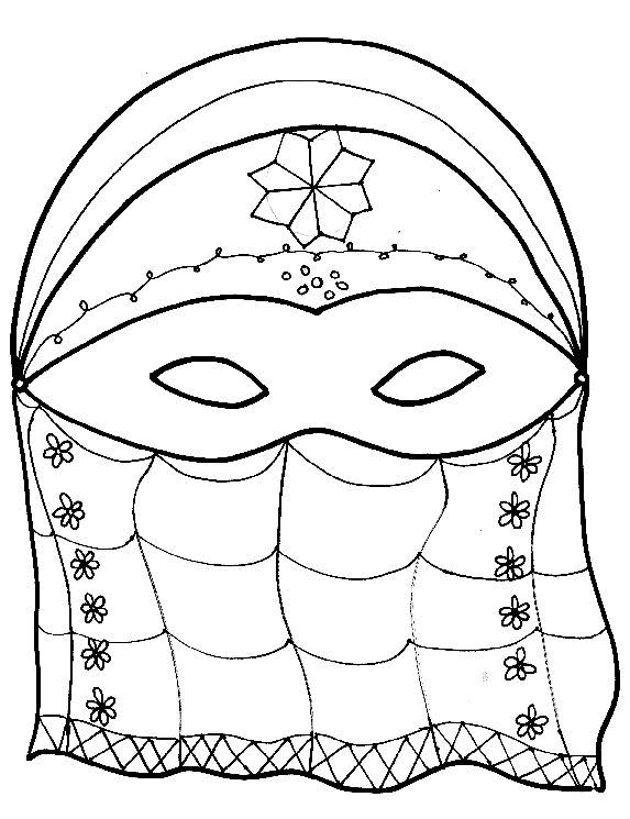 Dibujo para colorear: Máscara (Objetos) #120497 - Dibujos para Colorear e Imprimir Gratis