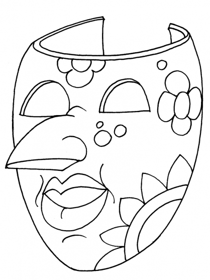 Dibujo para colorear: Máscara (Objetos) #120531 - Dibujos para Colorear e Imprimir Gratis