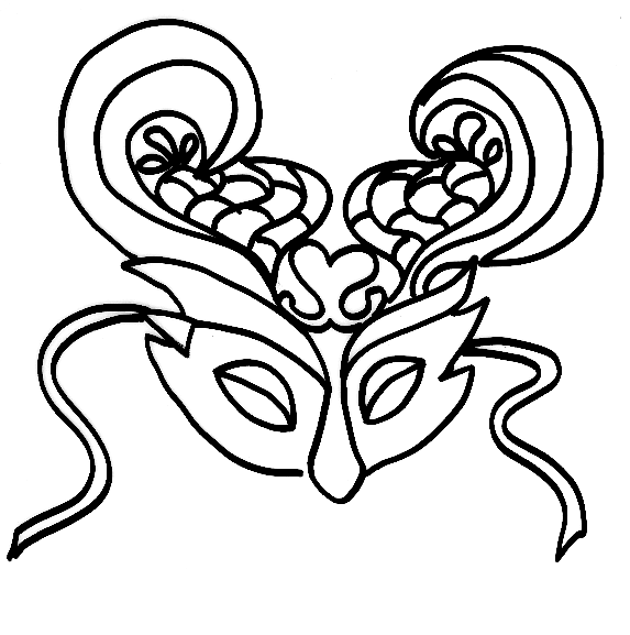 Dibujo para colorear: Máscara (Objetos) #120539 - Dibujos para Colorear e Imprimir Gratis