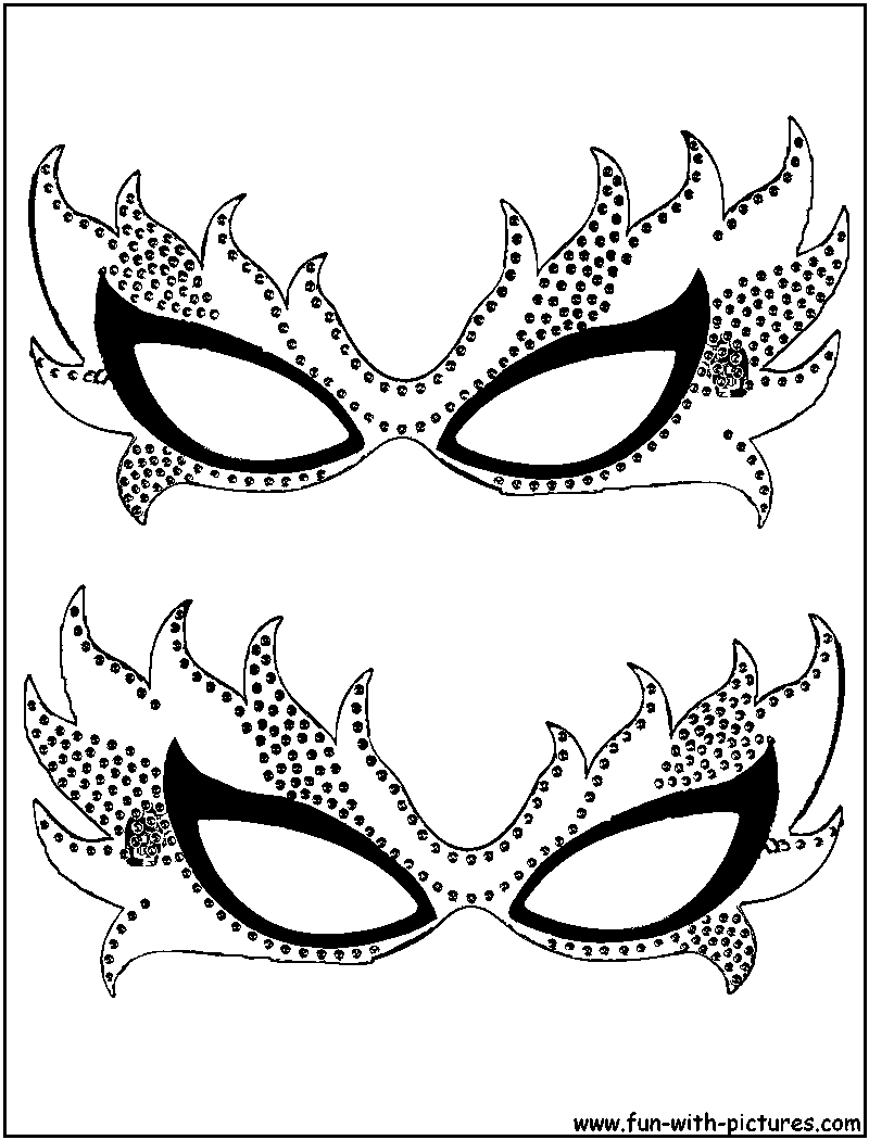 Dibujo para colorear: Máscara (Objetos) #120563 - Dibujos para Colorear e Imprimir Gratis