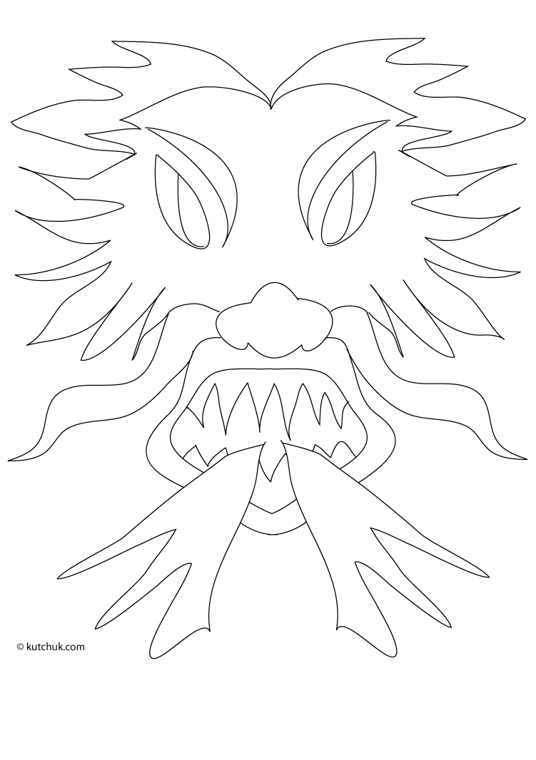 Dibujo para colorear: Máscara (Objetos) #120704 - Dibujos para Colorear e Imprimir Gratis