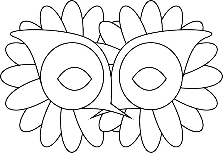 Dibujo para colorear: Máscara (Objetos) #120719 - Dibujos para Colorear e Imprimir Gratis