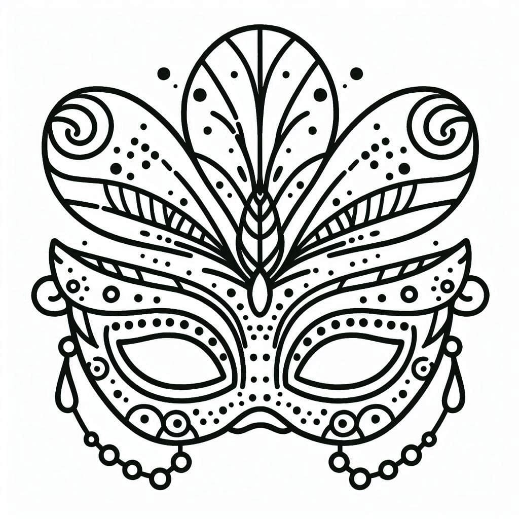 Dibujo gratuito Máscara de Carnaval #216542 de la coleccion Objetos para imprimir