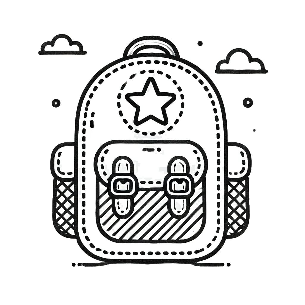 Dibujo gratuito Mochila Escolar #220464 de la coleccion Objetos para imprimir