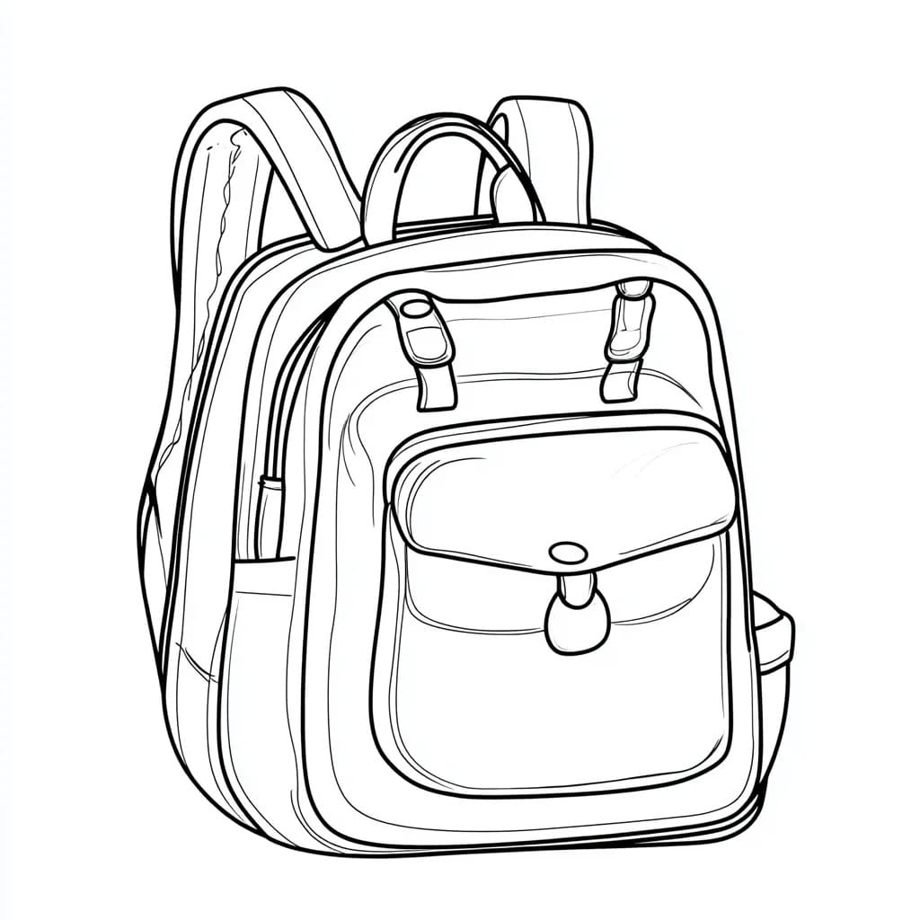 Dibujo gratuito Mochila Escolar #220469 de la coleccion Objetos para imprimir