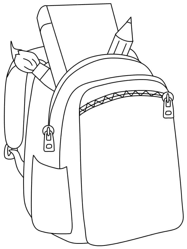 Dibujo gratuito Mochila Escolar #220479 de la coleccion Objetos para imprimir