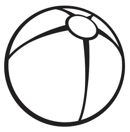 Dibujo gratuito Pelota de Playa #207076 de la coleccion Objetos para imprimir