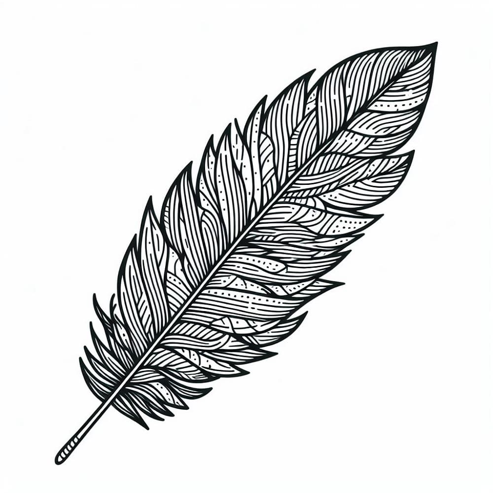 Dibujo para colorear: Pluma (Objetos) #212611 - Dibujos para Colorear e Imprimir Gratis