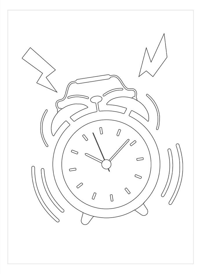 Dibujo para colorear: Reloj (Objetos) #172802 - Dibujos para Colorear e Imprimir Gratis