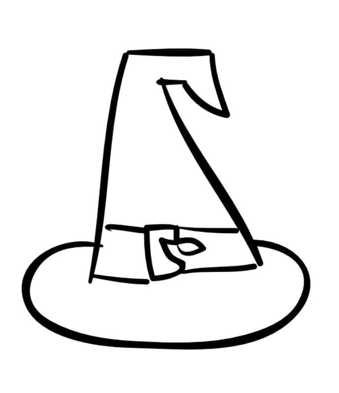 Dibujo gratuito Sombrero de Bruja #204014 de la coleccion Objetos para imprimir