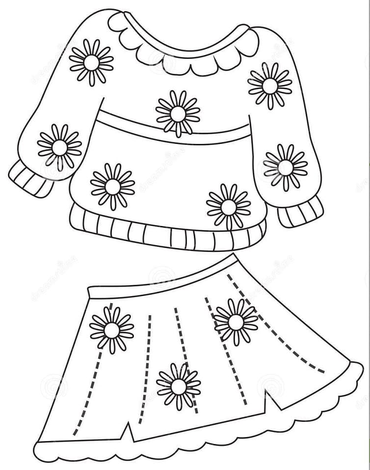Dibujo gratuito Vestido #186190 de la coleccion Objetos para imprimir