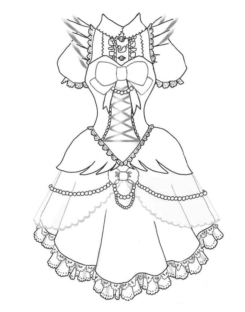Dibujo gratuito Vestido #186196 de la coleccion Objetos para imprimir