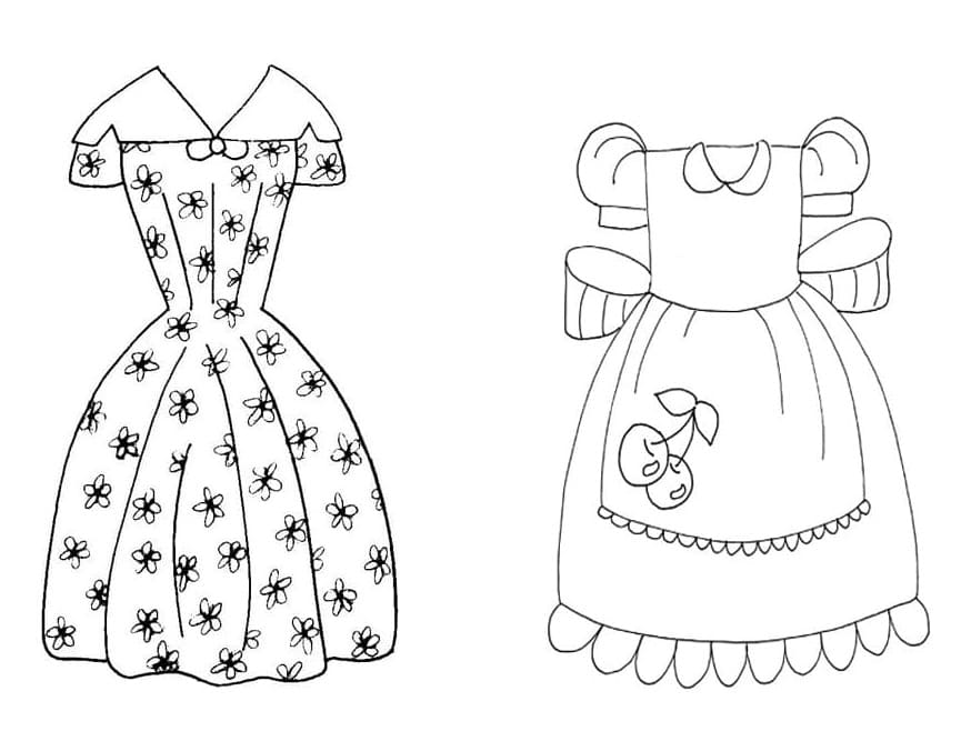 Dibujo gratuito Vestido #186199 de la coleccion Objetos para imprimir