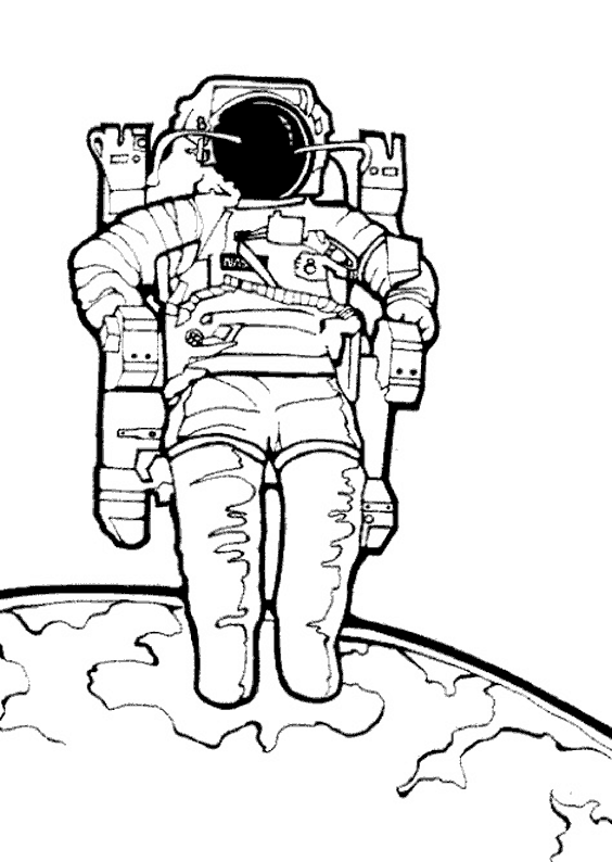 Dibujo para colorear: Astronauta (Ocupaciones) #87596 - Dibujos para Colorear e Imprimir Gratis