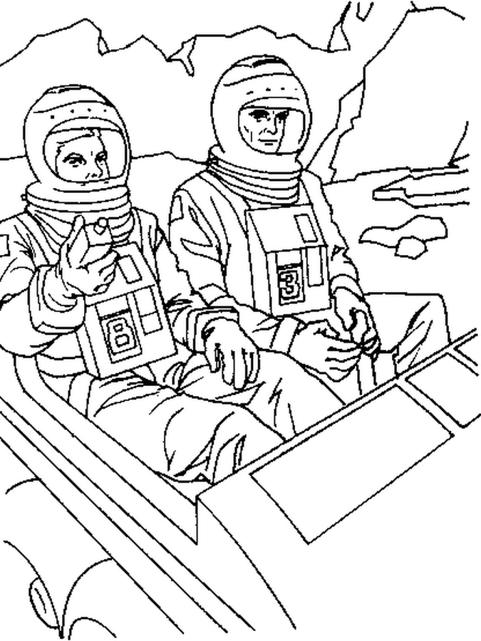 Dibujo para colorear: Astronauta (Ocupaciones) #87606 - Dibujos para Colorear e Imprimir Gratis