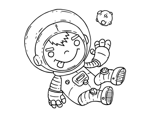 Dibujo para colorear: Astronauta (Ocupaciones) #87619 - Dibujos para Colorear e Imprimir Gratis