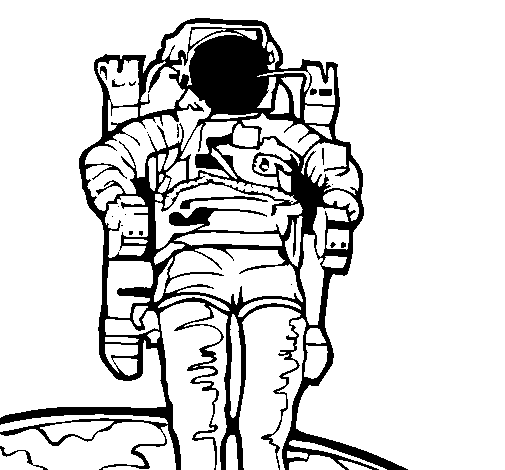 Dibujo para colorear: Astronauta (Ocupaciones) #87620 - Dibujos para Colorear e Imprimir Gratis