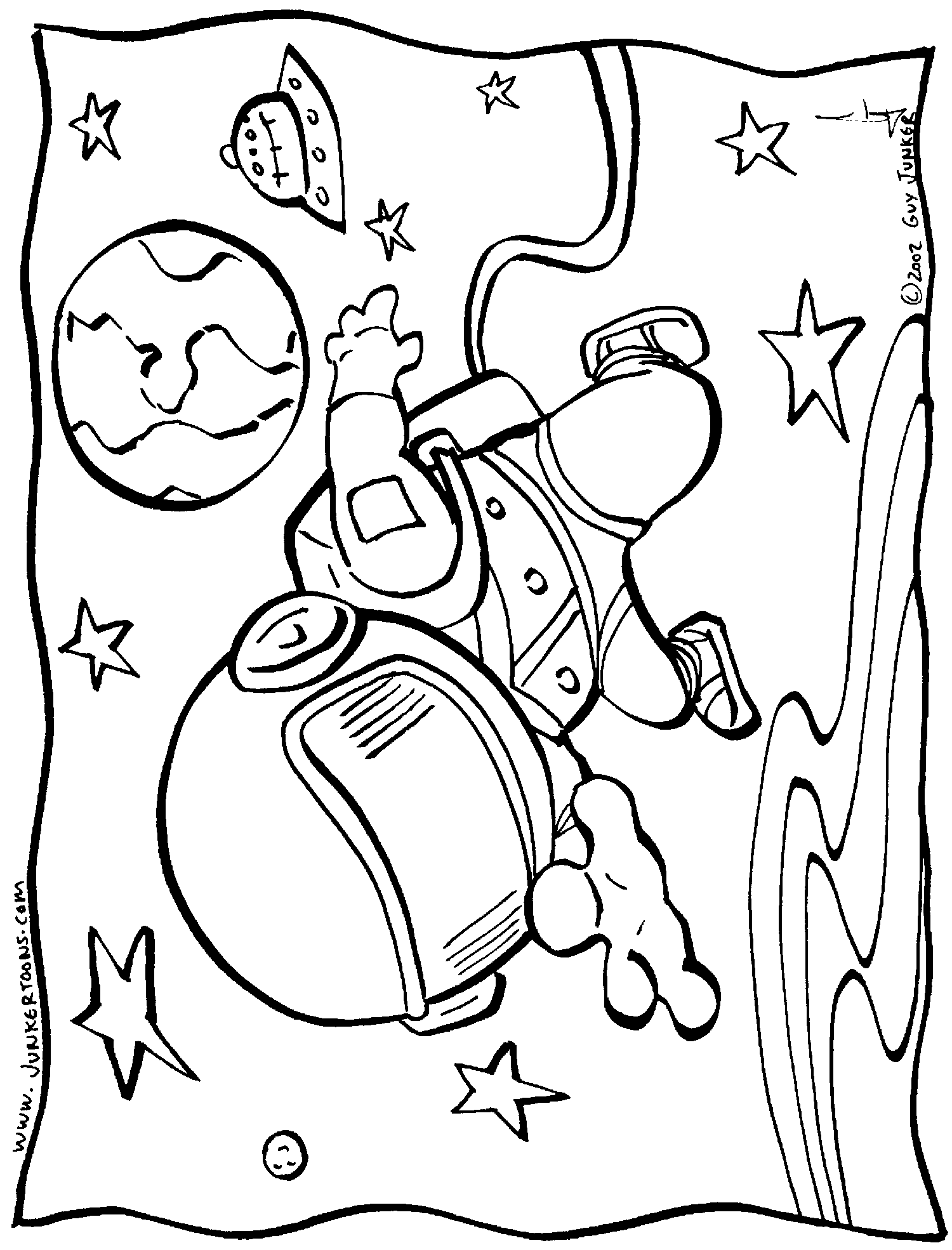 Dibujo para colorear: Astronauta (Ocupaciones) #87666 - Dibujos para Colorear e Imprimir Gratis
