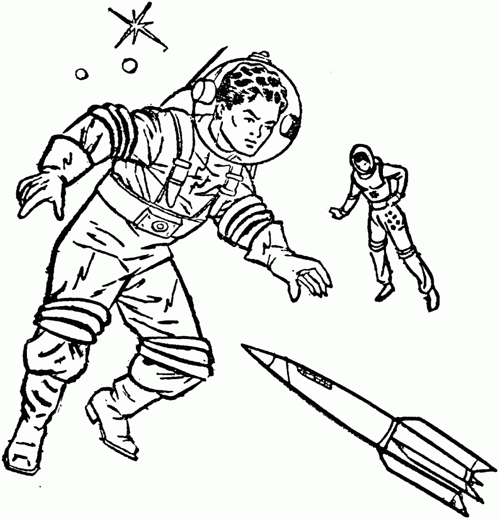 Dibujo para colorear: Astronauta (Ocupaciones) #87694 - Dibujos para Colorear e Imprimir Gratis