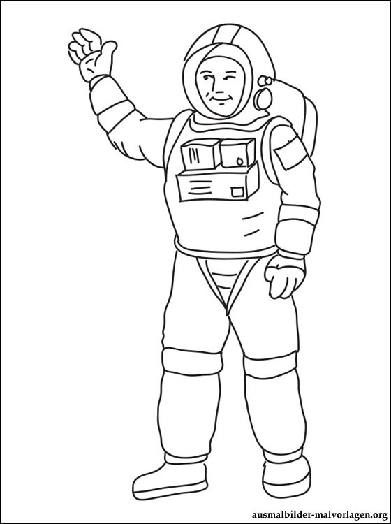 Dibujo para colorear: Astronauta (Ocupaciones) #87717 - Dibujos para Colorear e Imprimir Gratis