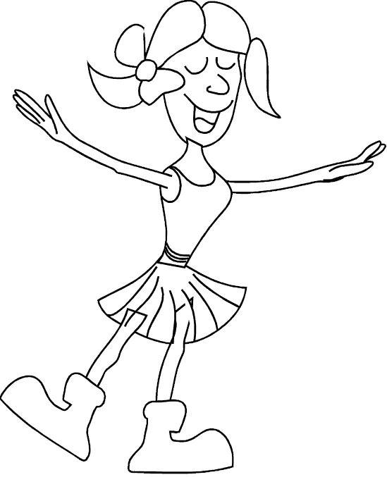 Dibujo para colorear: Bailarín / Bailarina (Ocupaciones) #92146 - Dibujos para Colorear e Imprimir Gratis