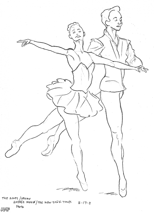 Dibujo para colorear: Bailarín / Bailarina (Ocupaciones) #92150 - Dibujos para Colorear e Imprimir Gratis