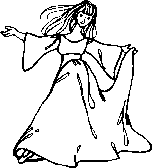 Dibujo para colorear: Bailarín / Bailarina (Ocupaciones) #92172 - Dibujos para Colorear e Imprimir Gratis