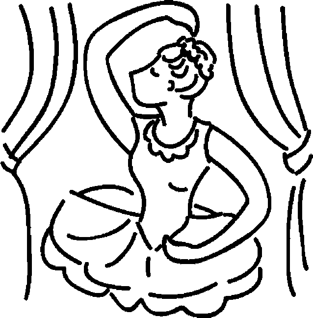 Dibujo para colorear: Bailarín / Bailarina (Ocupaciones) #92173 - Dibujos para Colorear e Imprimir Gratis