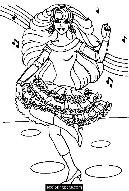 Dibujo para colorear: Bailarín / Bailarina (Ocupaciones) #92243 - Dibujos para Colorear e Imprimir Gratis