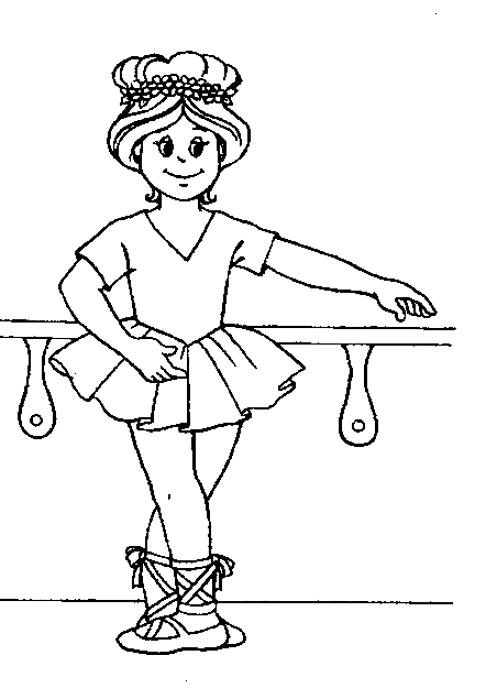 Dibujo para colorear: Bailarín / Bailarina (Ocupaciones) #92248 - Dibujos para Colorear e Imprimir Gratis