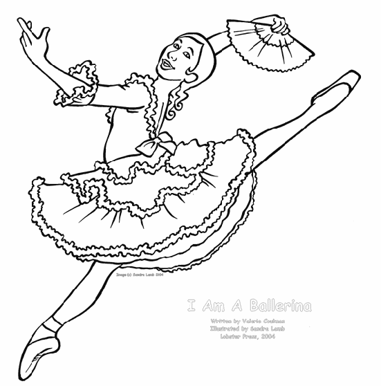 Dibujo para colorear: Bailarín / Bailarina (Ocupaciones) #92334 - Dibujos para Colorear e Imprimir Gratis