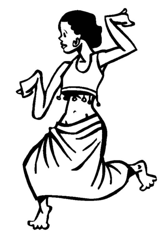 Dibujo para colorear: Bailarín / Bailarina (Ocupaciones) #92390 - Dibujos para Colorear e Imprimir Gratis