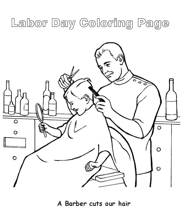Dibujo para colorear: Barbier (Ocupaciones) #88907 - Dibujos para Colorear e Imprimir Gratis
