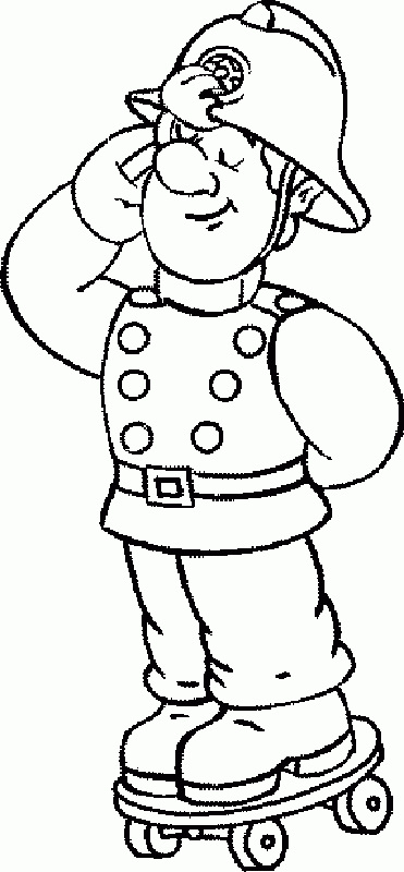 Dibujo para colorear: Bombero (Ocupaciones) #105576 - Dibujos para Colorear e Imprimir Gratis