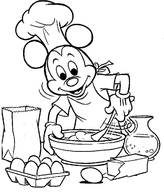 Dibujo para colorear: Cocinero / Cocinera (Ocupaciones) #91766 - Dibujos para Colorear e Imprimir Gratis