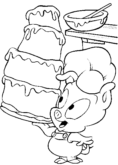 Dibujo para colorear: Cocinero / Cocinera (Ocupaciones) #91977 - Dibujos para Colorear e Imprimir Gratis