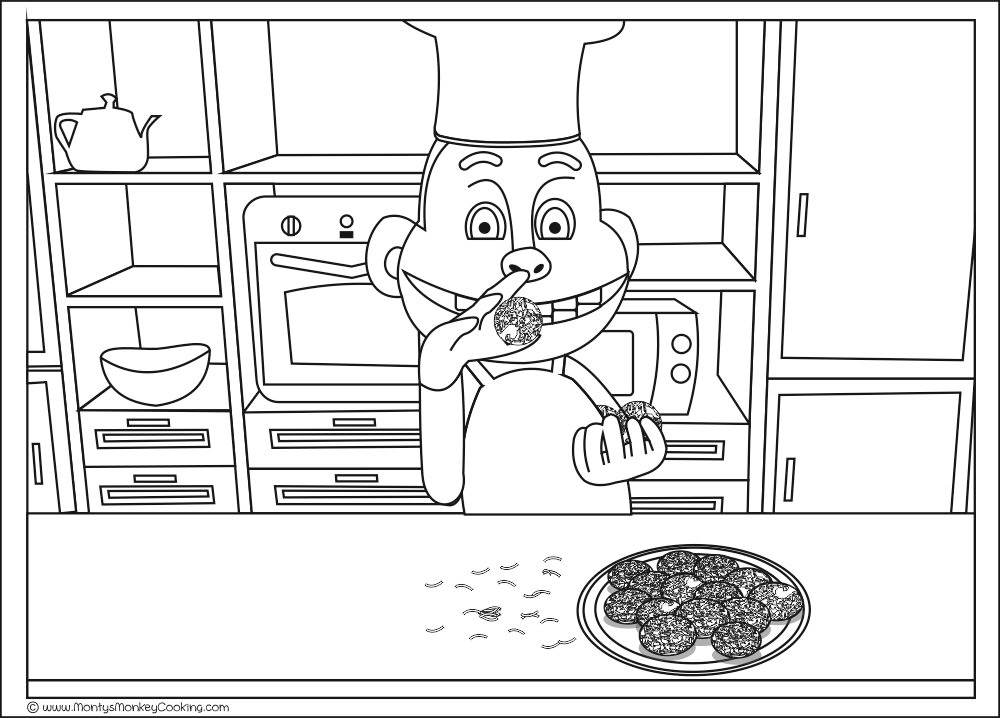 Dibujo para colorear: Cocinero / Cocinera (Ocupaciones) #91982 - Dibujos para Colorear e Imprimir Gratis