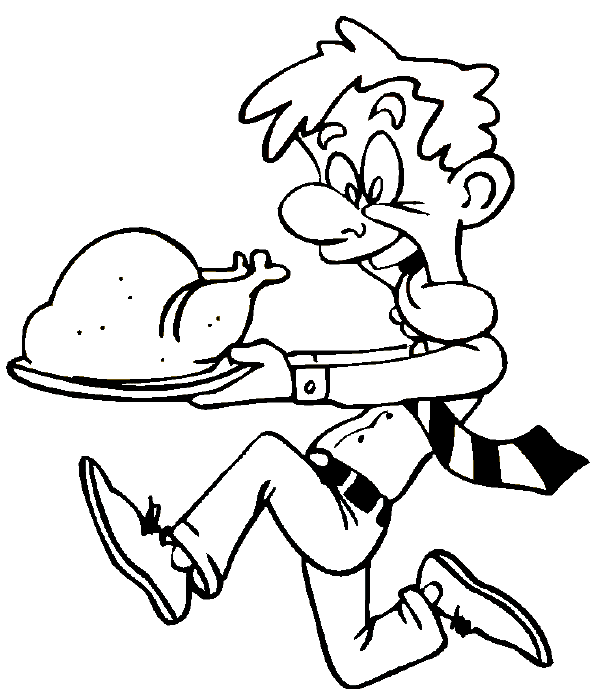 Dibujo para colorear: Cocinero / Cocinera (Ocupaciones) #92024 - Dibujos para Colorear e Imprimir Gratis