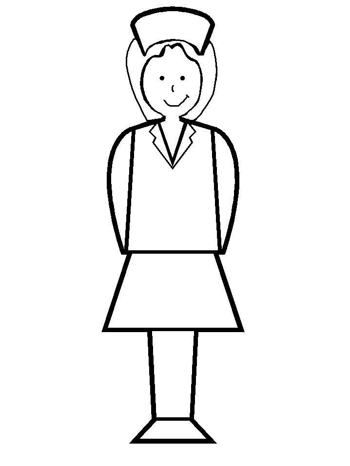 Dibujo para colorear: Enfermera (Ocupaciones) #170425 - Dibujos para Colorear e Imprimir Gratis