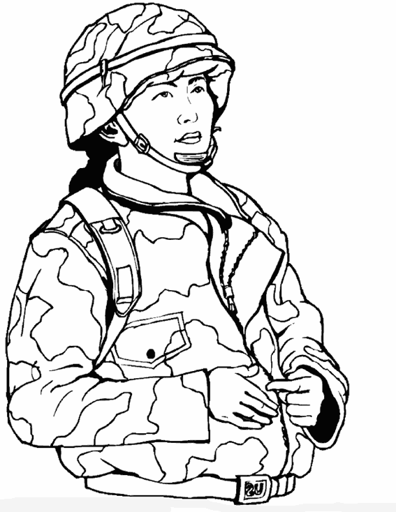 Dibujo para colorear: Militar (Ocupaciones) #102118 - Dibujos para Colorear e Imprimir Gratis