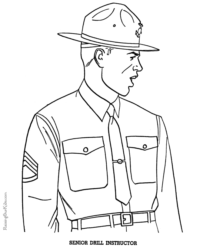Dibujo para colorear: Militar (Ocupaciones) #102204 - Dibujos para Colorear e Imprimir Gratis