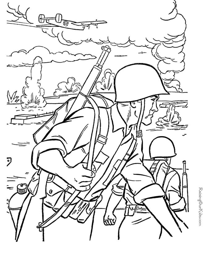 Dibujo para colorear: Militar (Ocupaciones) #102238 - Dibujos para Colorear e Imprimir Gratis