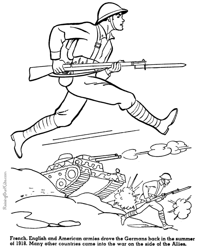 Dibujo para colorear: Militar (Ocupaciones) #102306 - Dibujos para Colorear e Imprimir Gratis