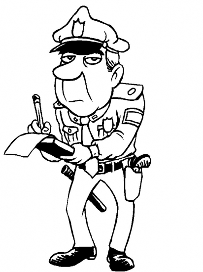 Dibujo para colorear: Oficial de policia (Ocupaciones) #105365 - Dibujos para Colorear e Imprimir Gratis