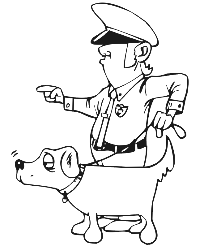 Dibujo para colorear: Oficial de policia (Ocupaciones) #105427 - Dibujos para Colorear e Imprimir Gratis