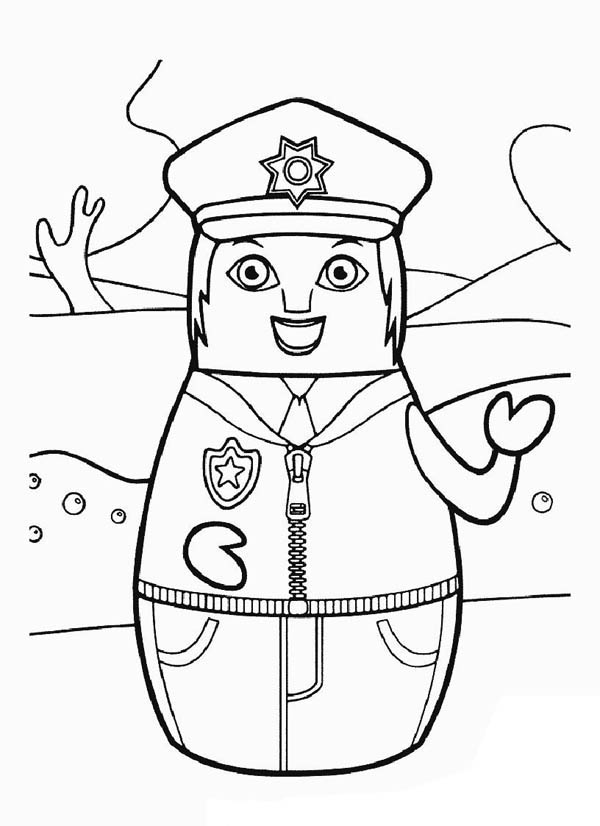 Dibujo para colorear: Oficial de policia (Ocupaciones) #105456 - Dibujos para Colorear e Imprimir Gratis