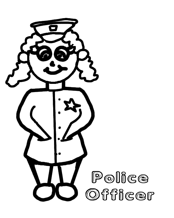 Dibujo para colorear: Oficial de policia (Ocupaciones) #105463 - Dibujos para Colorear e Imprimir Gratis