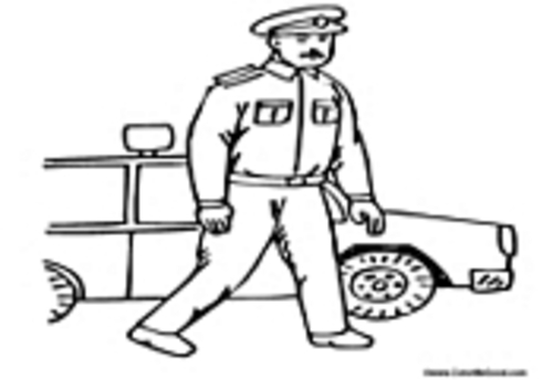 Dibujo para colorear: Oficial de policia (Ocupaciones) #105468 - Dibujos para Colorear e Imprimir Gratis